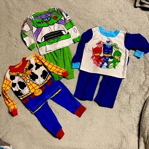 Disney Toy Story, PJ Mask 2t Pajama sets